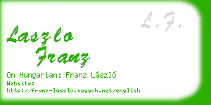 laszlo franz business card